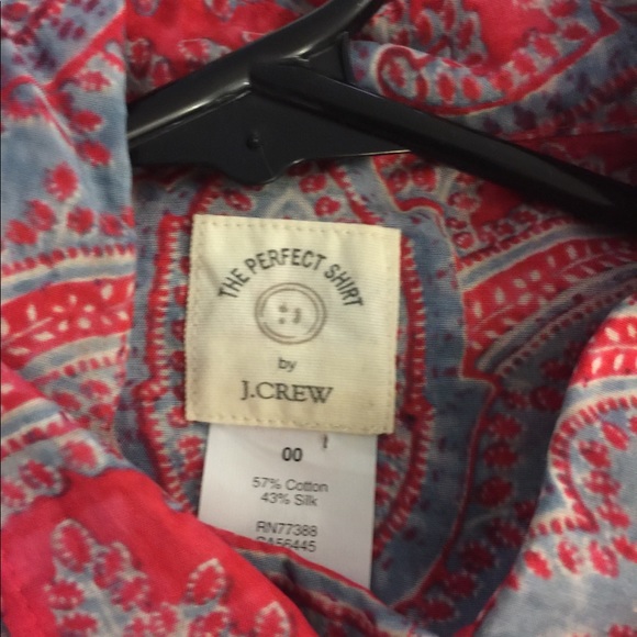 J.Crew women’s silk blend button down size 00 - Picture 2 of 2